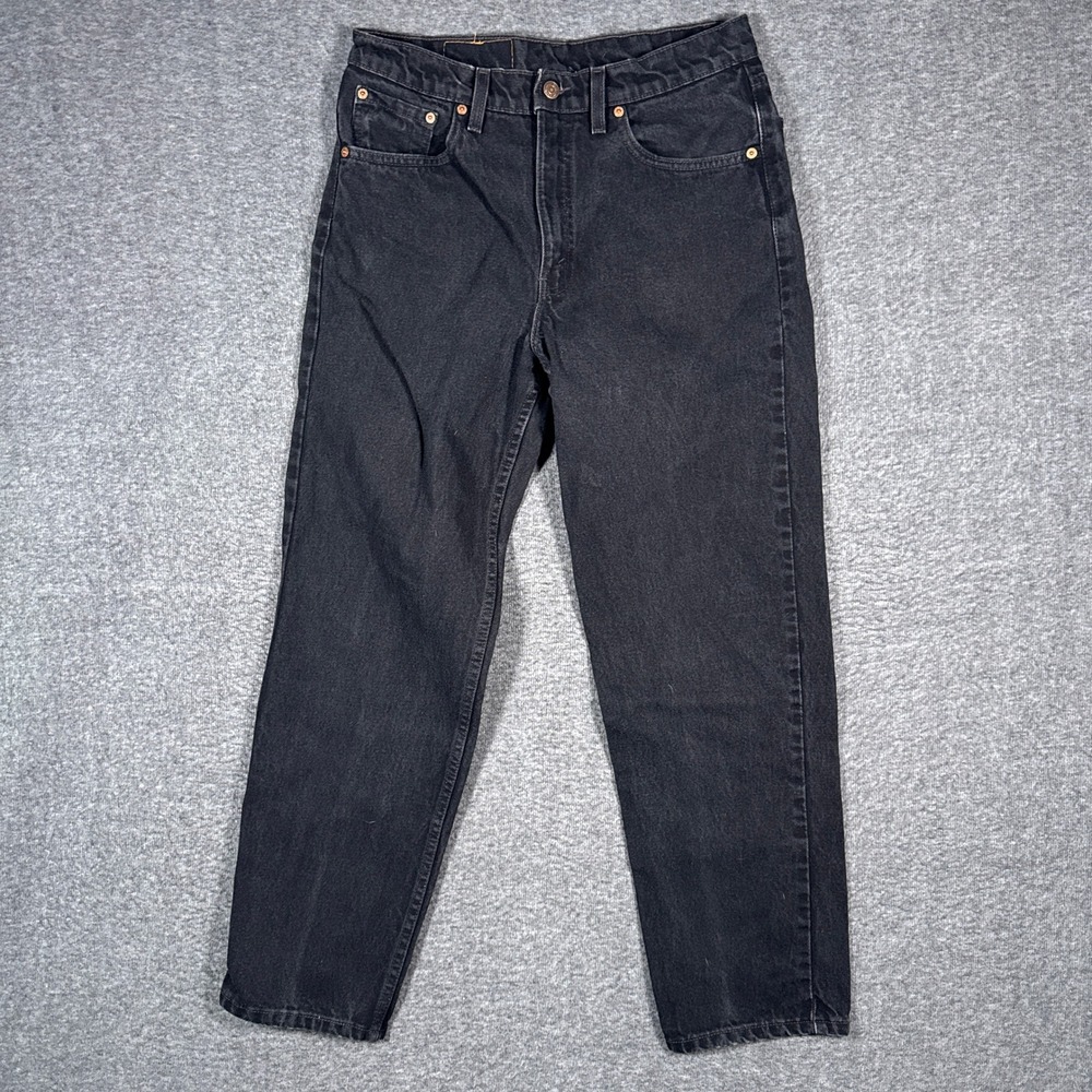 Levis 550 Relaxed Fit Jeans Mens 33x30 Black Made in USA Vintage 90s Tapered